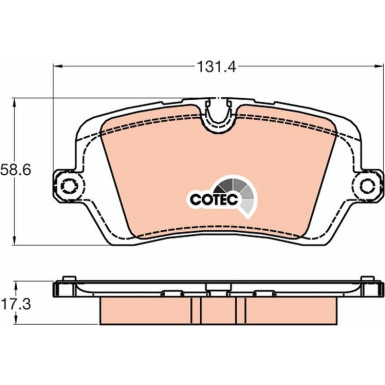 TRW Bremsbelagsatz, Scheibenbremse COTEC GDB2029