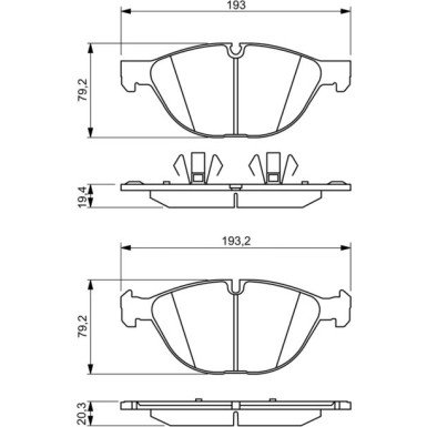 BOSCH Bremsbelagsatz, Scheibenbremse 0 986 494 307