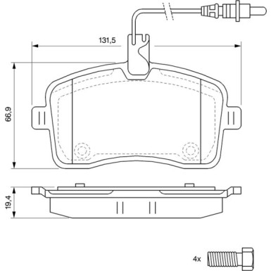 BOSCH Bremsbelagsatz, Scheibenbremse 0 986 494 097