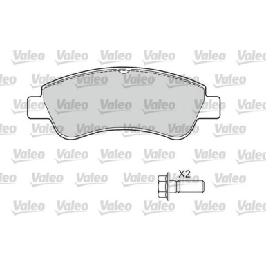Valeo | Bremsbelagsatz, Scheibenbremse | 601464