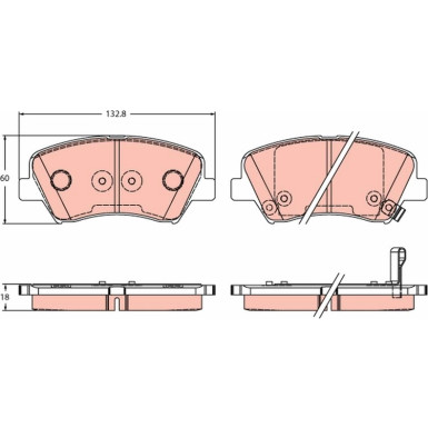GDB3552 Bremsbelagsatz, Scheibenbremse