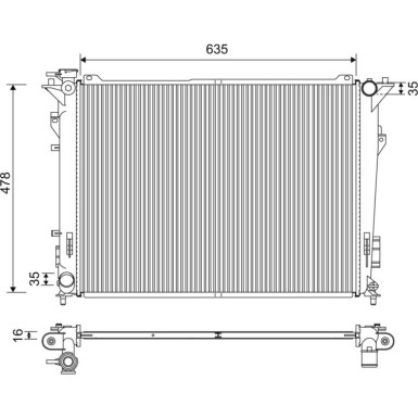 Valeo | Kühler, Motorkühlung | 701209