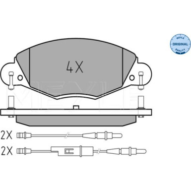 Meyle Bremsbelagsatz, Scheibenbremse MEYLE-ORIGINAL: True to OE 025 232 7318