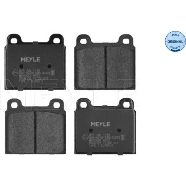 Meyle Bremsbelagsatz, Scheibenbremse MEYLE-ORIGINAL: True to OE 025 200 1115