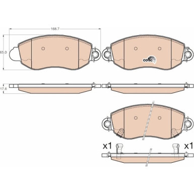 TRW Bremsbelagsatz, Scheibenbremse COTEC GDB2006