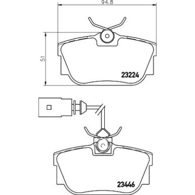 Hella | Bremsbelagsatz, Scheibenbremse | 8DB 355 018-591