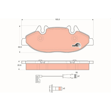 GDB1600 Bremsbelagsatz, Scheibenbremse COTEC