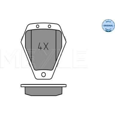 Meyle Bremsbelagsatz, Scheibenbremse MEYLE-ORIGINAL: True to OE 025 214 5218/W Meyle Bremsbelagsatz, Scheibenbremse MEYLE-ORIGINAL: True to OE 025 214 5218/W