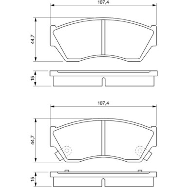 BOSCH Bremsbelagsatz, Scheibenbremse 0 986 493 340
