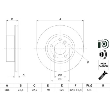 BOSCH | Bremsscheibe | 0 986 479 213