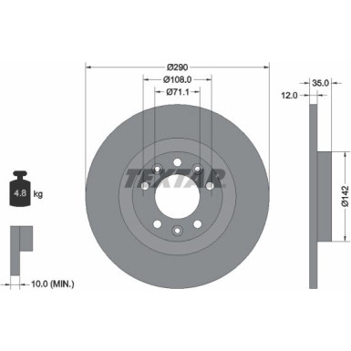 Textar Bremsscheibe PRO 92267303