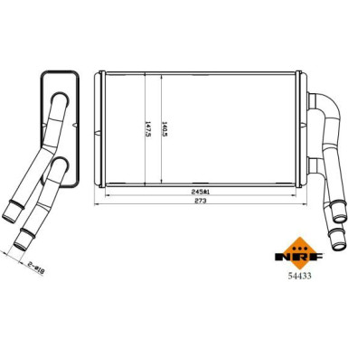 NRF Wärmetauscher, Innenraumheizung EASY FIT 54433