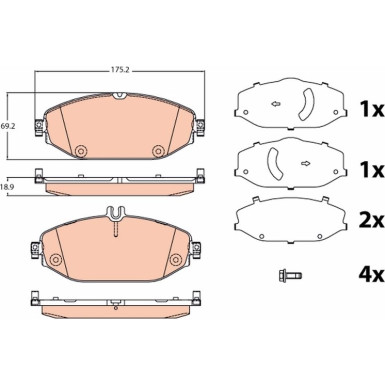 GDB2097 Bremsbelagsatz, Scheibenbremse
