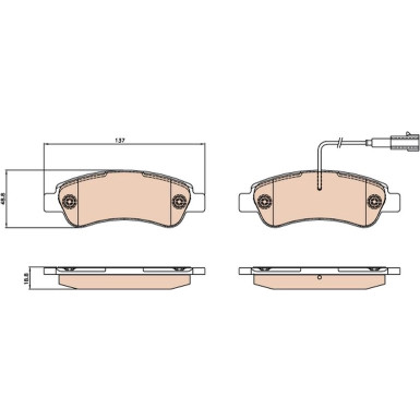 GDB2068 Bremsbelagsatz, Scheibenbremse