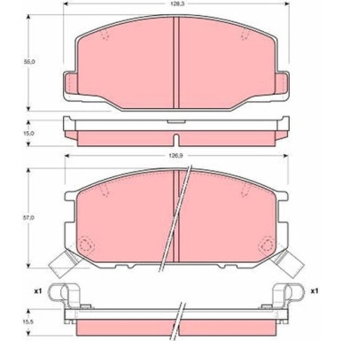 GDB1190 Bremsbelagsatz, Scheibenbremse