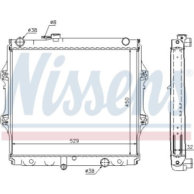 Nissens | Kühler, Motorkühlung | 64599A
