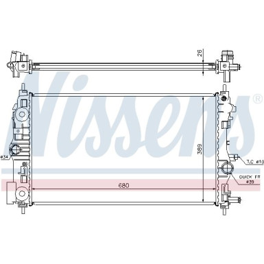 Nissens | Kühler, Motorkühlung | 630745