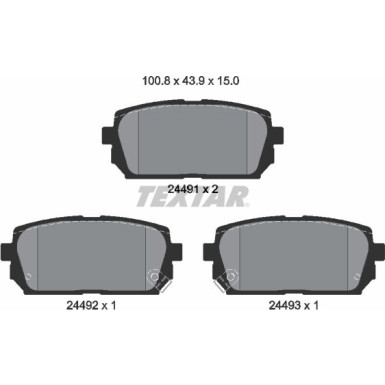 2449101 Bremsbelagsatz, Scheibenbremse