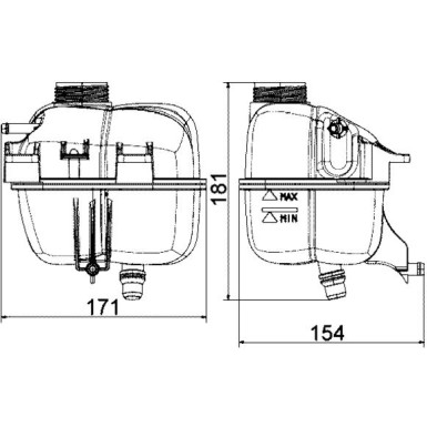 CRT 87 001S Ausgleichsbehälter, Kühlmittel BEHR