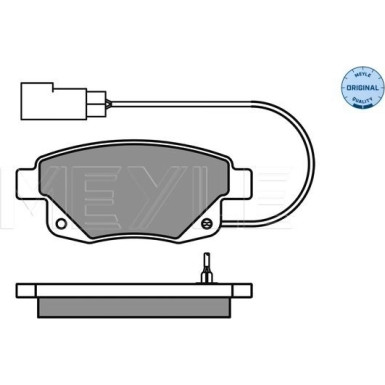 Meyle Bremsbelagsatz, Scheibenbremse MEYLE-ORIGINAL: True to OE 025 244 8617/W