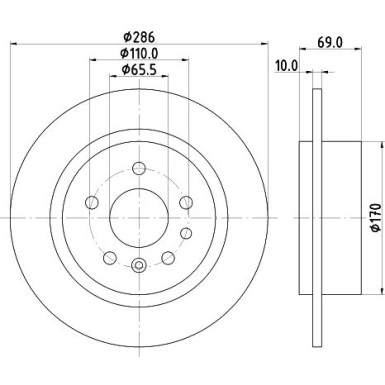 Hella | Bremsscheibe | 8DD 355 107-001