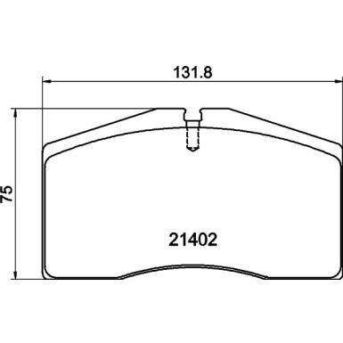 Hella | Bremsbelagsatz, Scheibenbremse | 8DB 355 018-301