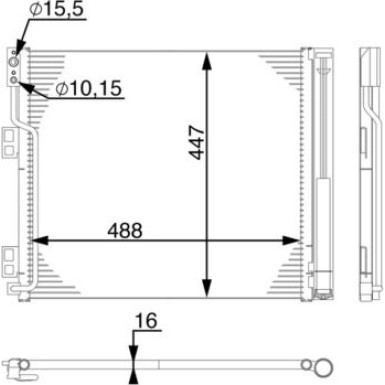 AC 570 000S Kondensator, Klimaanlage BEHR AC 570 000S Kondensator, Klimaanlage BEHR