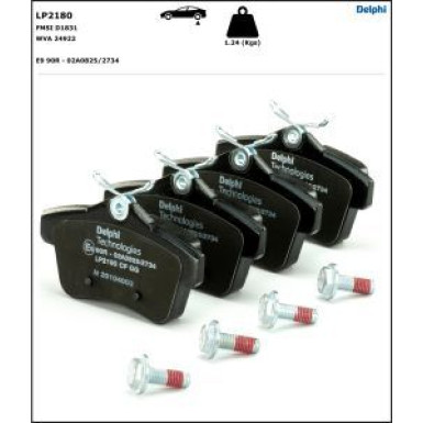 Delphi Bremsbelagsatz, Scheibenbremse LP2180