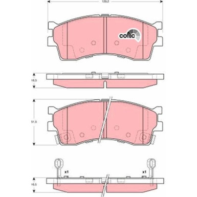 TRW Bremsbelagsatz, Scheibenbremse COTEC GDB3285