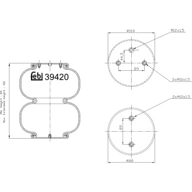 FEBI BILSTEIN 39420 Federbalg, Luftfederung