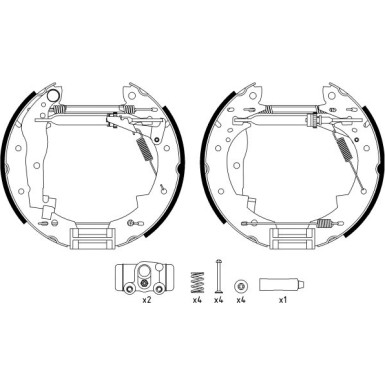 8DB 355 022-731 Bremsbackensatz Shoe Kit Pro