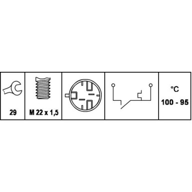 6ZT 007 807-021 Temperaturschalter, Kühlerlüfter