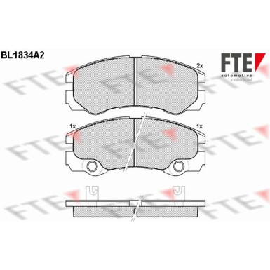 FTE | Bremsbelagsatz, Scheibenbremse | 9010413