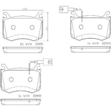 Brembo | Bremsbelagsatz, Scheibenbremse | P 23 183