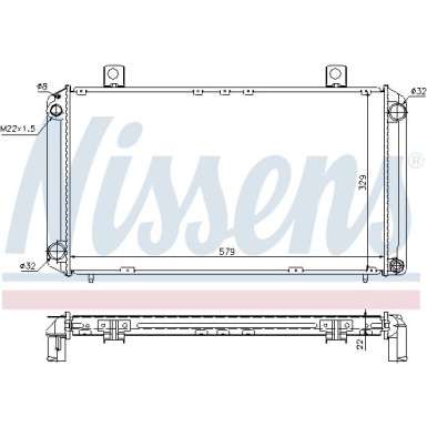 Nissens | Kühler, Motorkühlung | 64057A