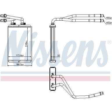 Nissens | Wärmetauscher, Innenraumheizung | 73990