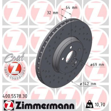 Zimmermann | Bremsscheibe | 400.5578.30
