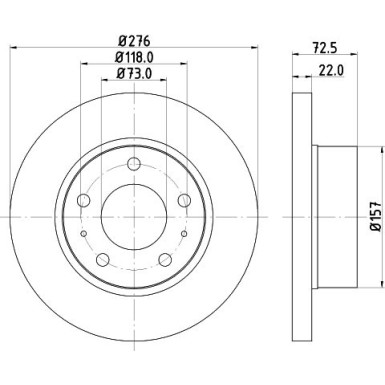 Hella | Bremsscheibe | 8DD 355 107-401
