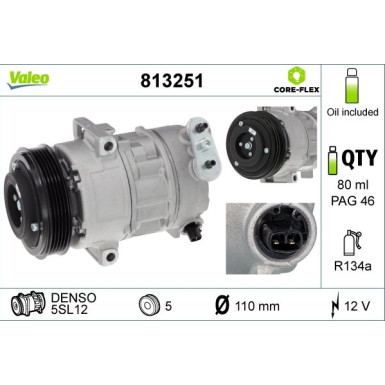 Valeo | Kompressor, Klimaanlage | 813251