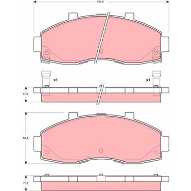 GDB3263 Bremsbelagsatz, Scheibenbremse