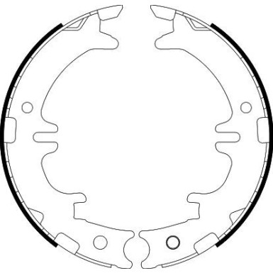 Hella | Bremsbackensatz, Feststellbremse | 8DA 355 050-541