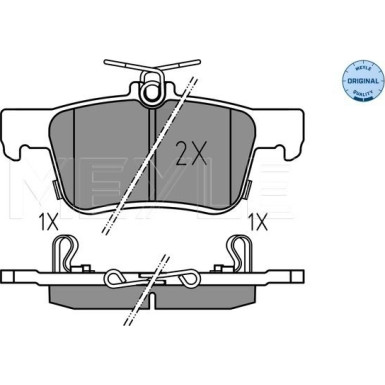 025 224 2915 Bremsbelagsatz, Scheibenbremse MEYLE-ORIGINAL: True to OE.