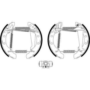 Hella Bremsbackensatz Shoe Kit Pro 8DB 355 022-771