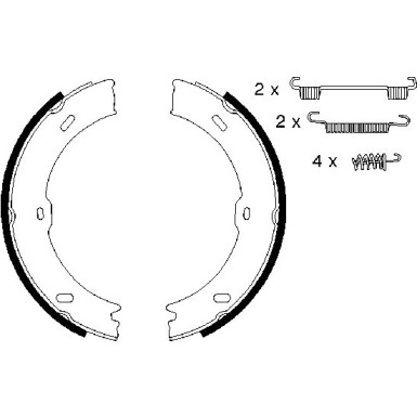 0 986 487 720 Bremsbackensatz, Feststellbremse