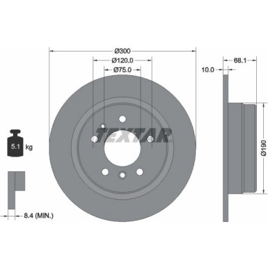 Textar Bremsscheibe 92042600 Textar Bremsscheibe 92042600