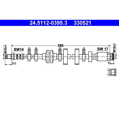 ATE Bremsschlauch 24.5112-0395.3 ATE Bremsschlauch 24.5112-0395.3