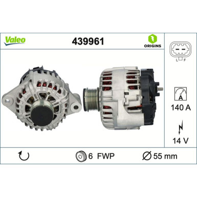 Generator Valeo Origins New OE TECHNOLOGIE 439961