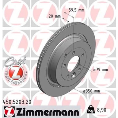 Zimmermann Bremsscheibe Coat Z 450.5203.20