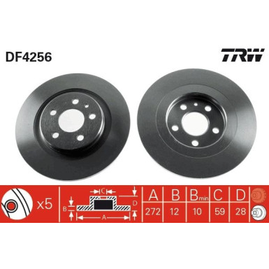 TRW Bremsscheibe DF4256 TRW Bremsscheibe DF4256