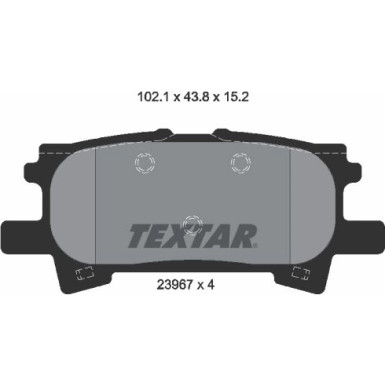 Textar Bremsbelagsatz, Scheibenbremse 2396701 Textar Bremsbelagsatz, Scheibenbremse 2396701